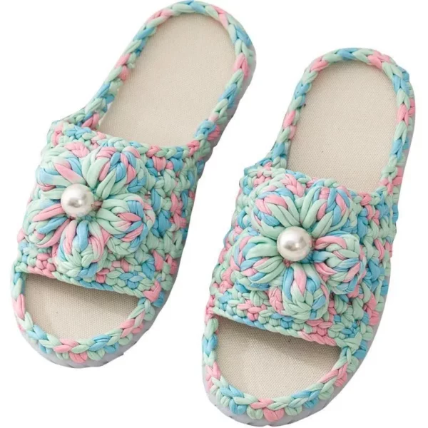 3 colors Puff flower Floral sandals